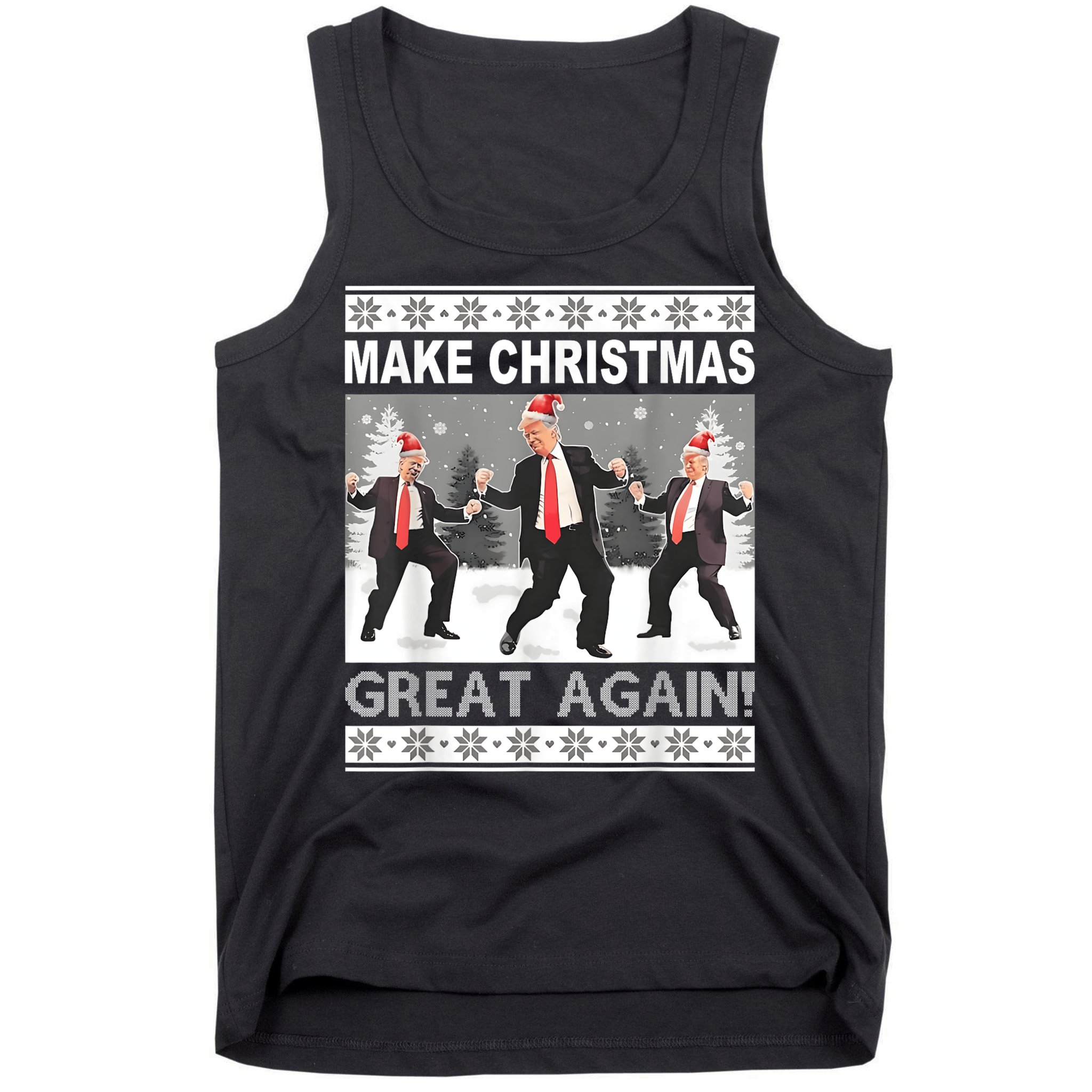 Make Christmas Great Again Trump Dancing Tank Top