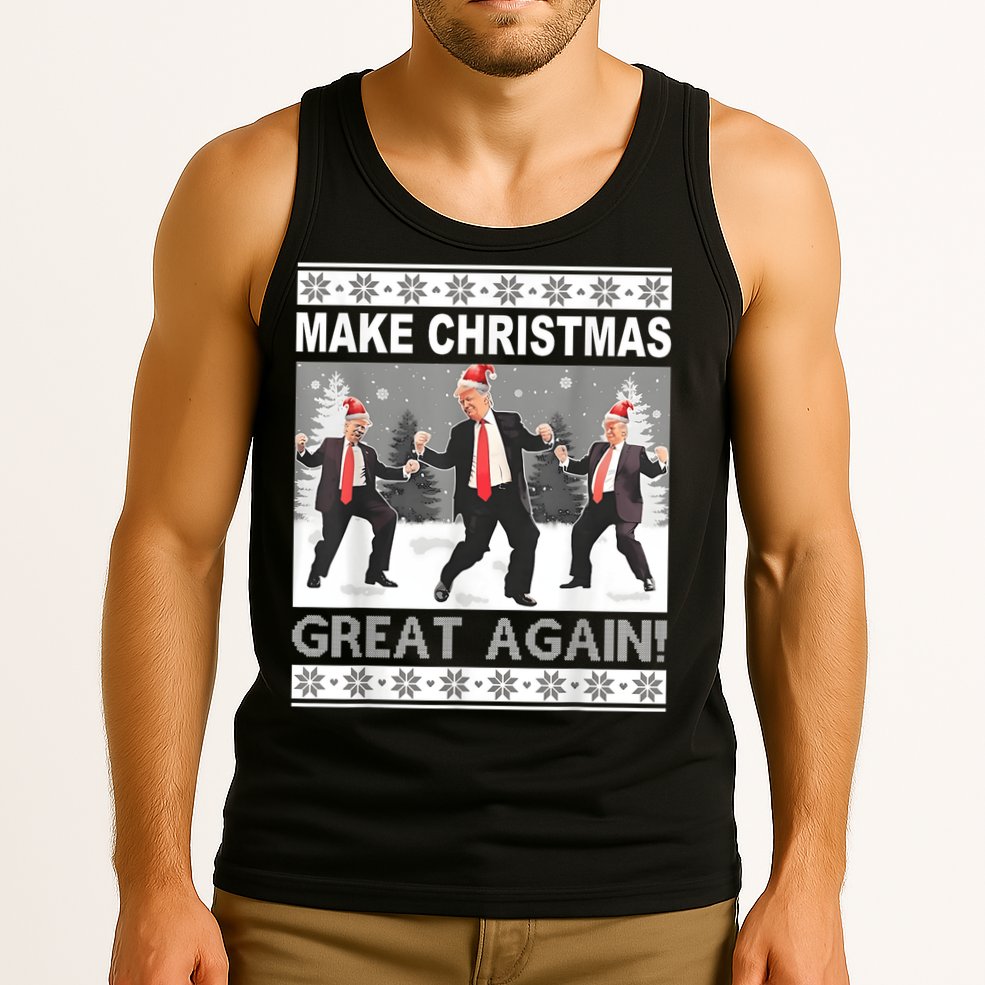 Make Christmas Great Again Trump Dancing Tank Top