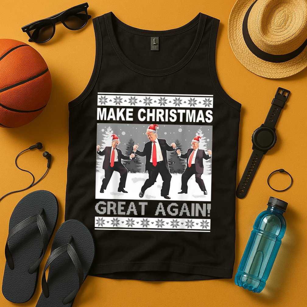 Make Christmas Great Again Trump Dancing Tank Top