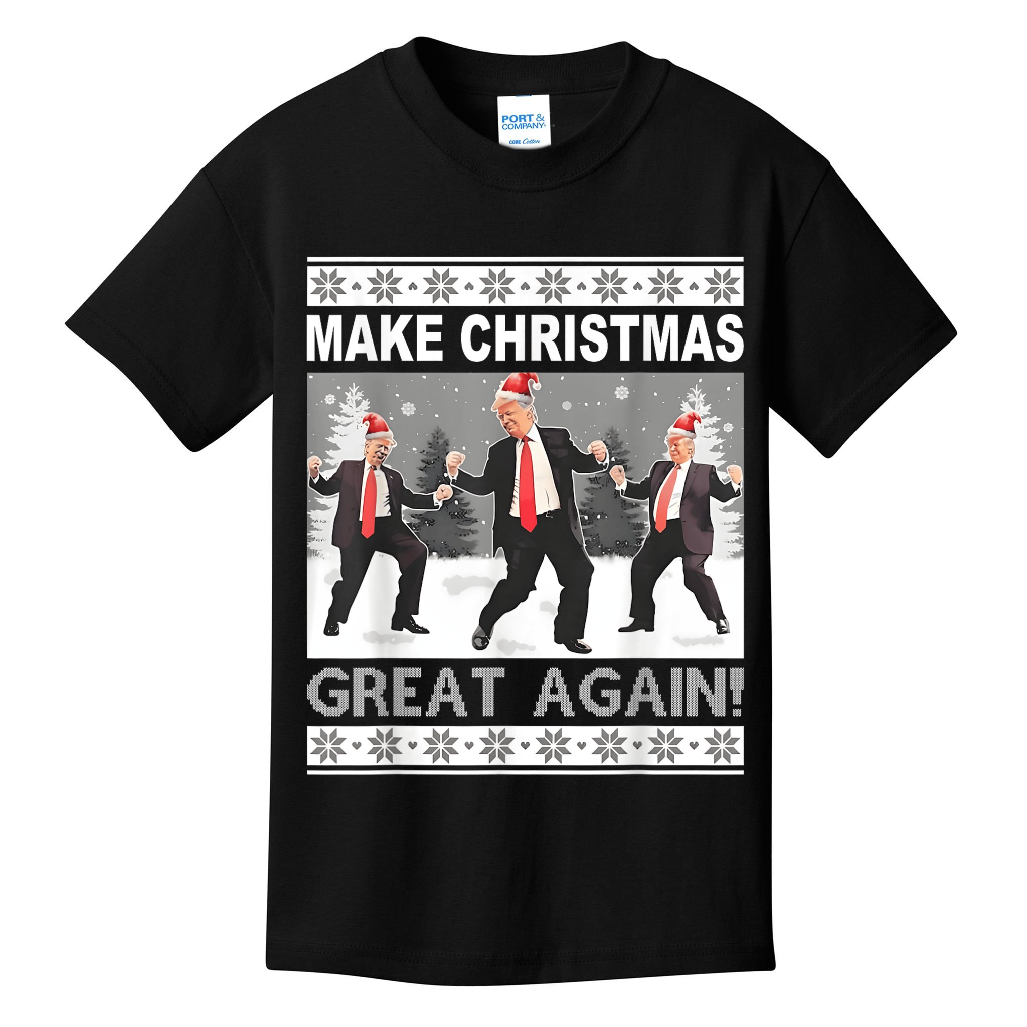 Make Christmas Great Again Trump Dancing Kids T-Shirt