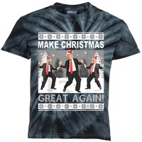 Make Christmas Great Again Trump Dancing Kids Tie-Dye T-Shirt