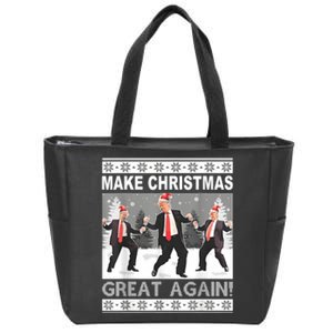 Make Christmas Great Again Trump Dancing Zip Tote Bag