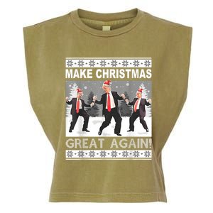 Make Christmas Great Again Trump Dancing Garment-Dyed Women's Muscle Tee