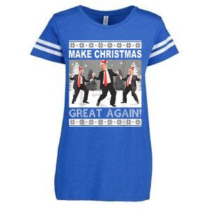 Make Christmas Great Again Trump Dancing Enza Ladies Jersey Football T-Shirt