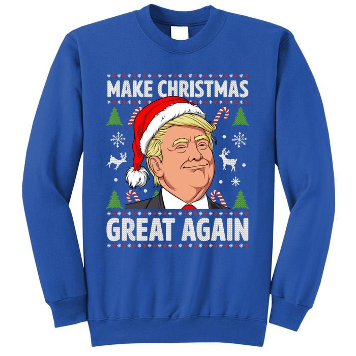 Make Christmas Great Again Funny Trump Ugly Christmas Gift Sweatshirt