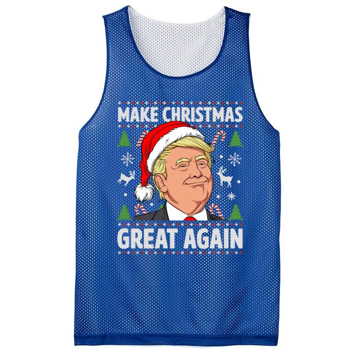 Make Christmas Great Again Funny Trump Ugly Christmas Gift Mesh Reversible Basketball Jersey Tank