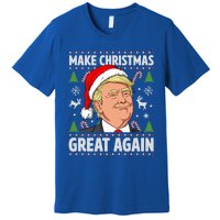 Make Christmas Great Again Funny Trump Ugly Christmas Gift Premium T-Shirt