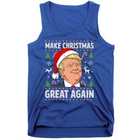 Make Christmas Great Again Funny Trump Ugly Christmas Gift Tank Top