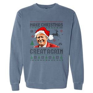 Make Christmas Great Again Ugly Sweater Trump 2025 Garment-Dyed Sweatshirt