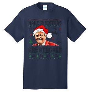 Make Christmas Great Again Ugly Sweater Trump 2025 Tall T-Shirt