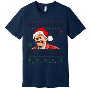 Make Christmas Great Again Ugly Sweater Trump 2025 Premium T-Shirt