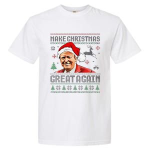 Make Christmas Great Again Ugly Sweater Trump 2025 Garment-Dyed Heavyweight T-Shirt