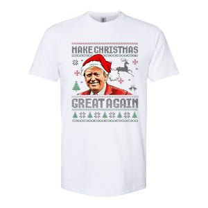 Make Christmas Great Again Ugly Sweater Trump 2025 Softstyle CVC T-Shirt