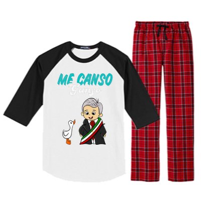 Me Canso Ganso Baby Amlo Cute Lopez Obrador Mexico Raglan Sleeve Pajama Set