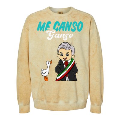 Me Canso Ganso Baby Amlo Cute Lopez Obrador Mexico Colorblast Crewneck Sweatshirt