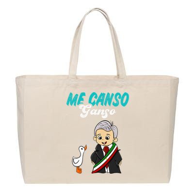 Me Canso Ganso Baby Amlo Cute Lopez Obrador Mexico Cotton Canvas Jumbo Tote