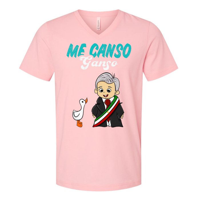 Me Canso Ganso Baby Amlo Cute Lopez Obrador Mexico V-Neck T-Shirt