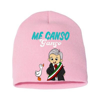 Me Canso Ganso Baby Amlo Cute Lopez Obrador Mexico Short Acrylic Beanie