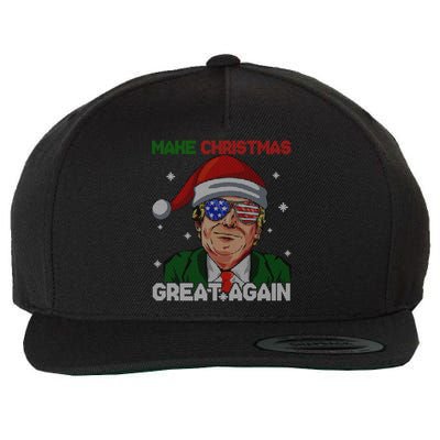 Make Christmas Great Again Funny Trump Ugly Christmas Meaningful Gift Wool Snapback Cap