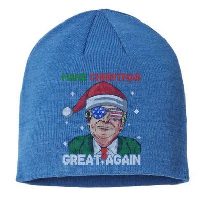 Make Christmas Great Again Funny Trump Ugly Christmas Meaningful Gift Sustainable Beanie