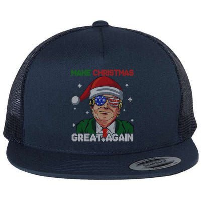 Make Christmas Great Again Funny Trump Ugly Christmas Meaningful Gift Flat Bill Trucker Hat