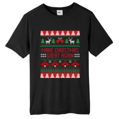 Make Christmas Great Again Funny Trump Ugly Christmas Gift Tall Fusion ChromaSoft Performance T-Shirt