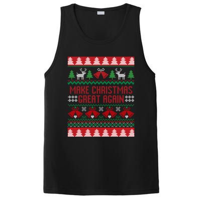 Make Christmas Great Again Funny Trump Ugly Christmas Gift PosiCharge Competitor Tank