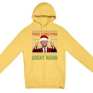 Make Christmas Great Again Santa Trump 2024 Ugly Sweater Premium Pullover Hoodie