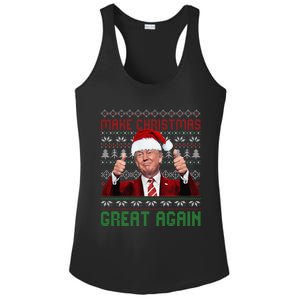 Make Christmas Great Again Santa Trump 2024 Ugly Sweater Ladies PosiCharge Competitor Racerback Tank