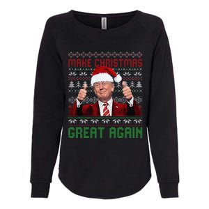 Make Christmas Great Again Santa Trump 2024 Ugly Sweater Womens California Wash Sweatshirt