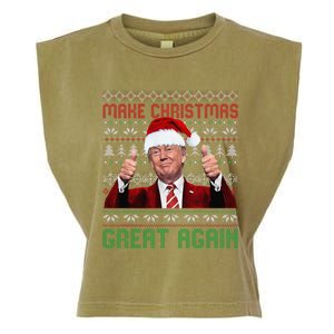 Make Christmas Great Again Santa Trump 2024 Ugly Sweater Garment-Dyed Women's Muscle Tee