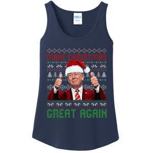 Make Christmas Great Again Santa Trump 2024 Ugly Sweater Ladies Essential Tank