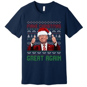 Make Christmas Great Again Santa Trump 2024 Ugly Sweater Premium T-Shirt