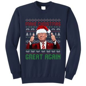 Make Christmas Great Again Santa Trump 2024 Ugly Sweater Tall Sweatshirt