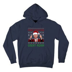 Make Christmas Great Again Santa Trump 2024 Ugly Sweater Tall Hoodie