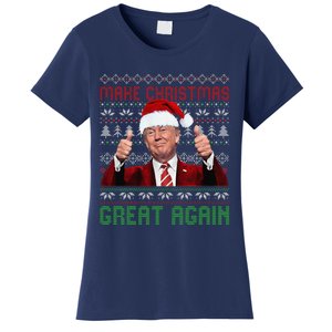 Make Christmas Great Again Santa Trump 2024 Ugly Sweater Women's T-Shirt