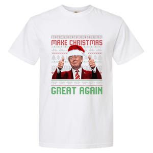 Make Christmas Great Again Santa Trump 2024 Ugly Sweater Garment-Dyed Heavyweight T-Shirt