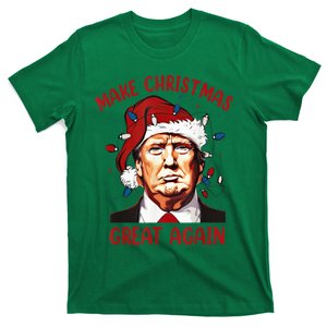 Make Christmas Great Again Funny Santa Trump 2024 Xmas T-Shirt