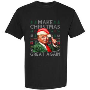 Make Christmas Great Again Funny Trump Xmas Snow Pajama Ugly Garment-Dyed Heavyweight T-Shirt