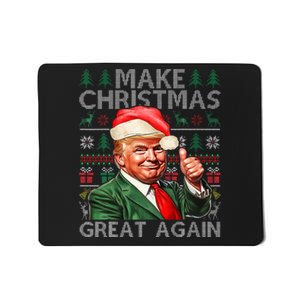 Make Christmas Great Again Funny Trump Xmas Snow Pajama Ugly Mousepad