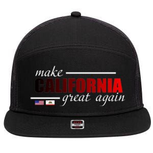 Make California Great Again 7 Panel Mesh Trucker Snapback Hat