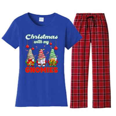 Merry Christmas Gnome Christmas With My Gnomies Gift Women's Flannel Pajama Set