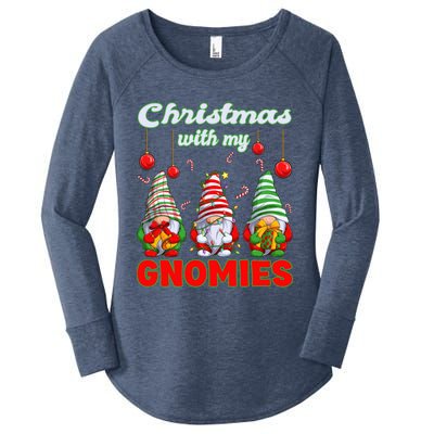 Merry Christmas Gnome Christmas With My Gnomies Gift Women's Perfect Tri Tunic Long Sleeve Shirt