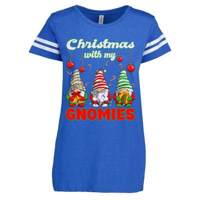 Merry Christmas Gnome Christmas With My Gnomies Gift Enza Ladies Jersey Football T-Shirt