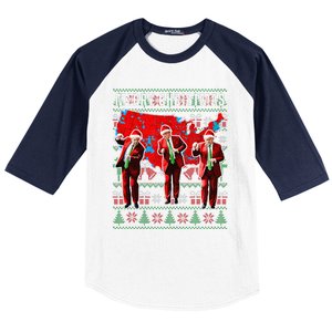 Make Christmas Great Again Trump Pajamas Ugly (5) Baseball Sleeve Shirt