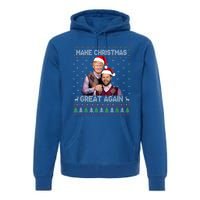 Make Christmas Great Again Funny Trump Vance Xmas Pajamas Gift Premium Hoodie