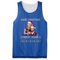 Make Christmas Great Again Funny Trump Vance Xmas Pajamas Gift Mesh Reversible Basketball Jersey Tank