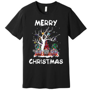 Merry Christmas Gnomes Funny Xmas Family Premium T-Shirt