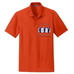 Make Christmas Great Again Ugly Sweaters Funny Trump 47 Xmas Dry Zone Grid Polo