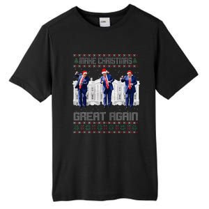 Make Christmas Great Again Ugly Sweaters Funny Trump 47 Xmas Tall Fusion ChromaSoft Performance T-Shirt